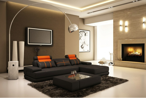 Canapé d'angle rembourré de style XXL pour salon design