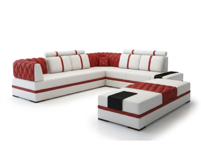 Canapé d'angle rembourré en forme de L xxl Designer living landscape Sofa Rim Couch d'angle