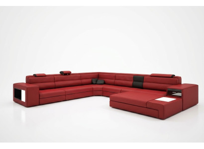 Canapé d'angle rembourré en forme de U de designer XXL - Canapé d'angle de salon en forme de U