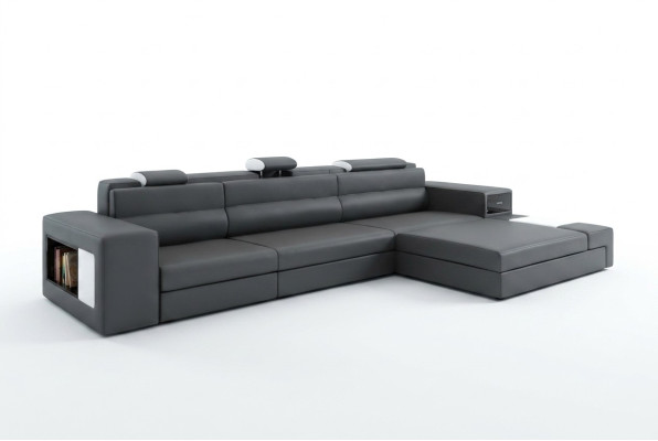 Design XXL Grand Corners Upholstery Corner Sofa Canapé en forme de L en cuir Suite