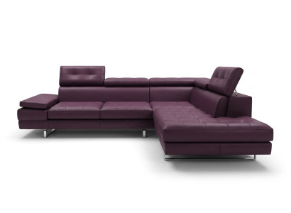 Canapé en cuir Canapé en cuir de la vie Paysage en cuir en forme de L Design Moderne Sofa 5057