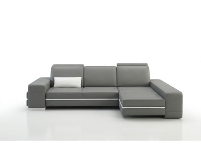 Canapé en cuir Canapé d'angle Salon en forme de L Design Moderne Décoration d'angle Sofas