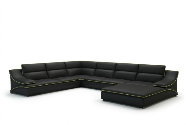 Design XXL Gros Coins Canapé d'angle Rembourré Canapé en Cuir Canapés Suite