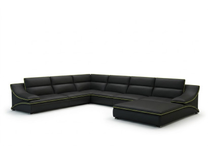 Design XXL Gros Coins Canapé d'angle Rembourré Canapé en Cuir Canapés Suite
