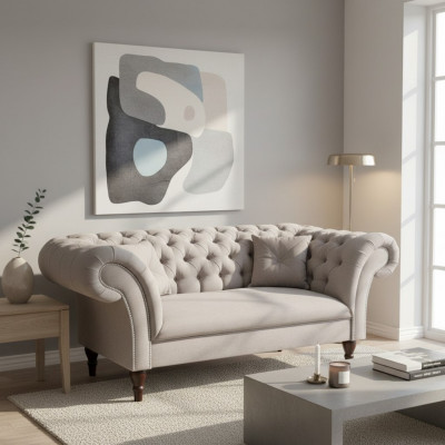 Chesterfield 2 places Canapé Upholstery Sofa design club lounge ensemble de revêtement 2 places