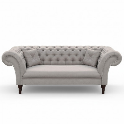 Canapé design Chesterfield Revêtement Cuir Textile Canapé Canapés 3 places neuf
