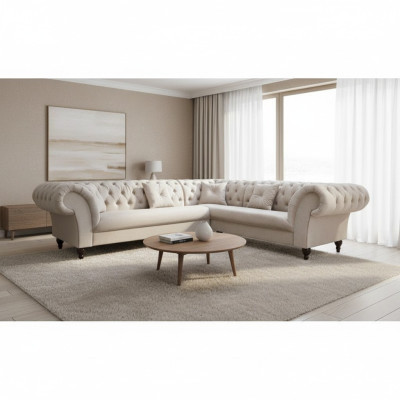 Canapé d'angle Chesterfield Preston Canapé canapé Canapé paysage Coin Canapé Eck Design nouveau
