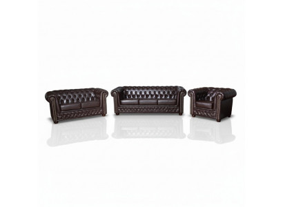 Ensemble de canapé en cuir Chesterfield Ensemble de canapé canapé Rembourrage Sièges Canapés ensembles neufs