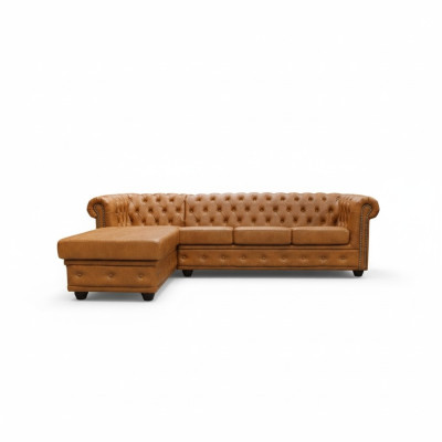 Canapé en cuir Chesterfield canapé canapé canapé d'angle canapé en cuir suite tissu canapé d'angle