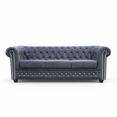 Chesterfield York Blink 3 places Canapé Tissu Canapé Canapés nouveaux Canapé Designer