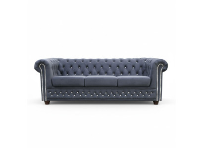 Chesterfield York Blink 3 places Canapé Tissu Canapé Canapés nouveaux Canapé Designer