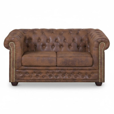 Chesterfield York Gobi canapé en cuir 2 places Canapés rembourrés neufs