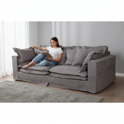 Canapé d'angle rembourré XXL moderne Canapés Rembourrage Canapé Canapé Grand canapé textile 240 cm nouveau