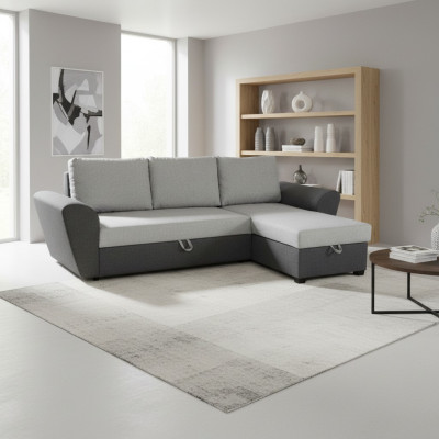 Canapé d'angle design avec fonction lit Alina, nouveau canapé d'angle avec siège rembourré