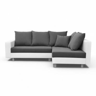 Canapé d'angle design Canapé d'angle en L Fonction lit Canapé Siège Canapés d'angle Revêtement textile neuf