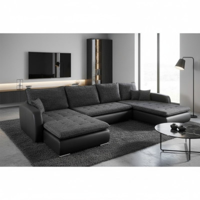 Canapé d'angle design Canapé Elena Fonction lit Canapé Rembourrage Siège Canapés d'angle XXL neufs
