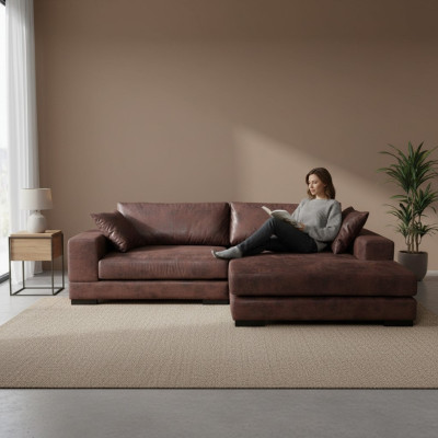 Canapé d'angle Design Jan en cuir Sofas Corner Sofas Upholstery Seat Canapé paysage neuf de salon