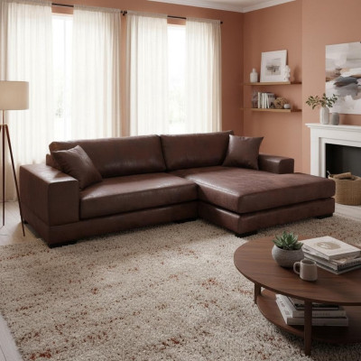Canapé d'angle Design Jan en cuir Sofas Corner Sofas Upholstery Seat Canapé paysage neuf de salon
