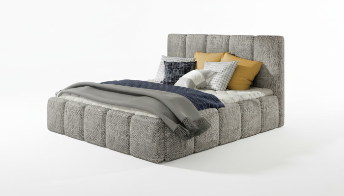 Moderne lit de design de luxe XXL style hôtel en cuir double 140 160