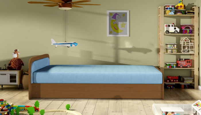 Lit d'enfants moderne Lits Textile Lit en bois Canapé-lit Chambre d'enfants nouveau