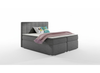Box spring 180x200cm Lit Lits Hôtel Cuir Sommier de lit complet Surmatelas