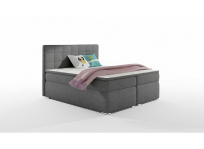 Box spring 180x200cm Lit Lits Hôtel Cuir Sommier de lit complet Surmatelas