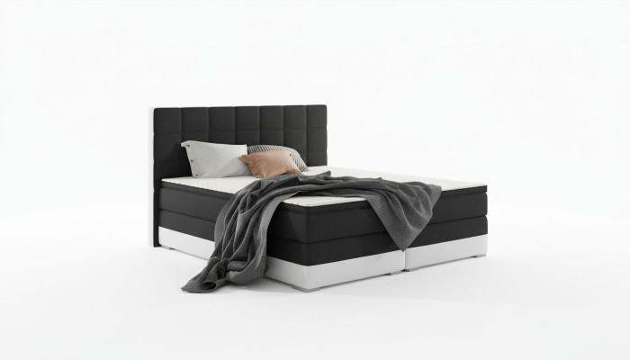 Lit en cuir Lit rembourré Lit Boxspring lit base 180x200cm Matelas