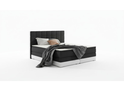 Lit en cuir Lit rembourré Lit Boxspring lit base 180x200cm Matelas