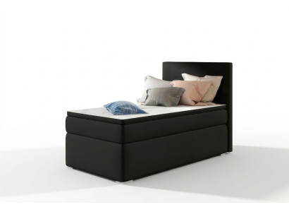 Boxspring-Lit Lits d'hôtel 90x200cm Cuir Cadre de lit complet Surmatelas