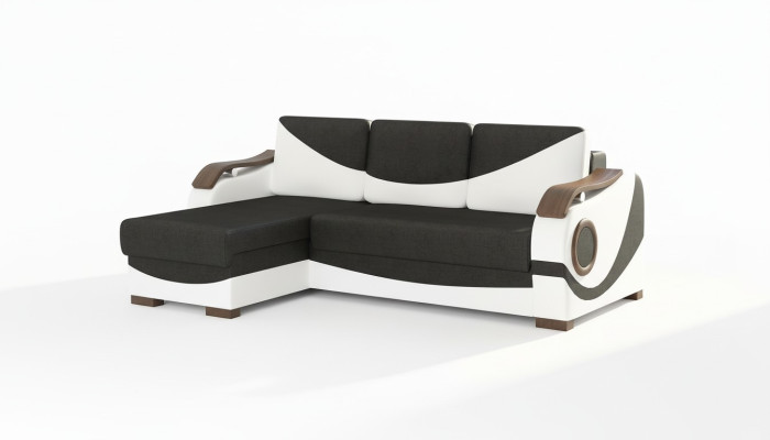 Canapé d'angle design Perto Fonction lit Canapé Rembourrage Textile Canapés Canapés Sommeil