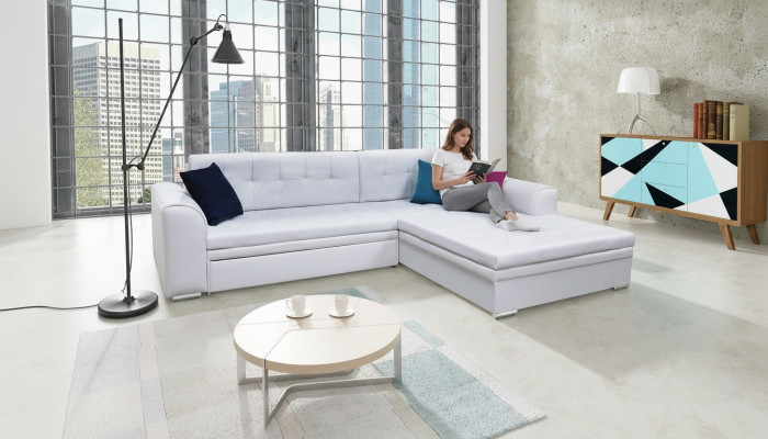 Canapé d'angle design Fonction lit Canapé Revêtement Canapés Tissu Canapés Sofa