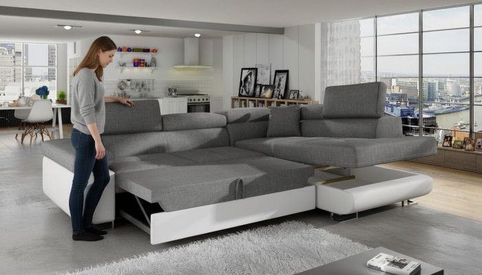 Conception classique canapé d'angle canapé lits de fonction, canapés rembourrage textile sofas