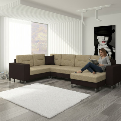 Canapé d'angle design canapé-lit avec fonction lit canapé en cuir textiles neufs 3260
