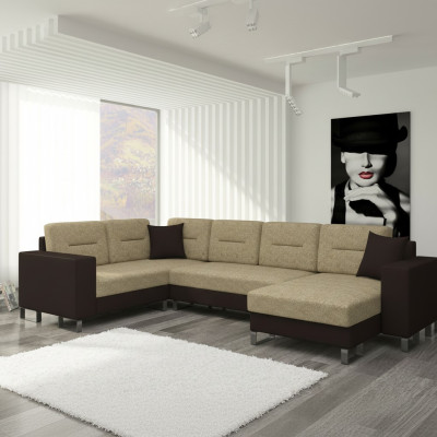 Canapé d'angle design canapé-lit avec fonction lit canapé en cuir textiles neufs 3260