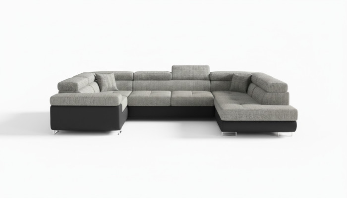 Canapé d'angle design canapé-lit fonction lit canapé cuir tissu rembourré canapés neufs 5625