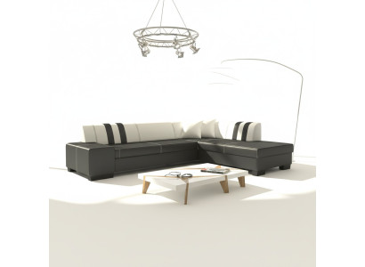 Coin de canapé design Canapé convertible Fonction lit Canapés Canapé Cuir Textile Rembourrage neuf