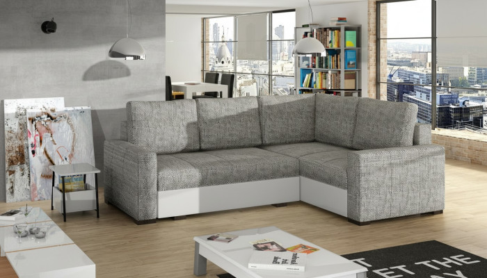Canapé d'angle Design Canapé-lit Lit fonction Canapé Cuir Revêtement Textile Canapés neufs 1469
