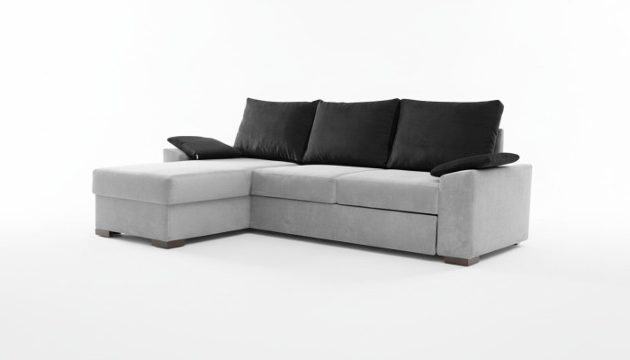 Canapé d'angle design Canapé-lit Fonction lit Canapé Cuir Revêtement textile Sofa