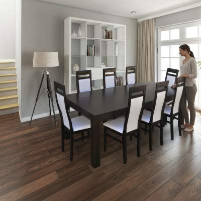 Table de conférence XXL avec 8 chaises Table en bois avec chaises assorties Tables de réunion rembourrées