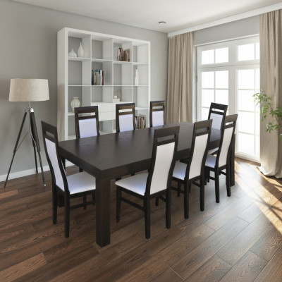 Table de conférence XXL avec 8 chaises Table en bois avec chaises assorties Tables de réunion rembourrées