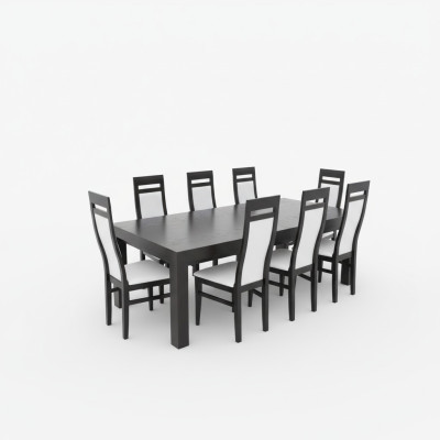 Table de conférence XXL avec 8 chaises Table en bois avec chaises assorties Tables de réunion rembourrées
