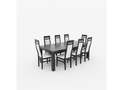 Table de conférence XXL avec 8 chaises Table en bois avec chaises assorties Tables de réunion rembourrées