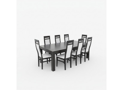 Table de conférence XXL avec 8 chaises Table en bois avec chaises assorties Tables de réunion rembourrées
