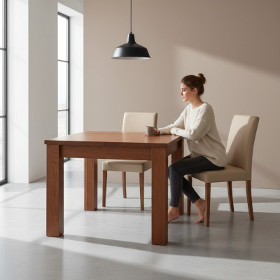 Table carrée Tables de cuisine Design Table à manger en bois Salle à manger