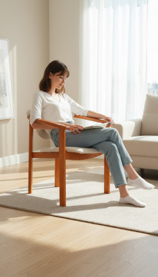 Siège de chaise rembourrée de design de luxe Chaises Chaise Lehn Bureau Salle à manger Bois massif K27 nouveau