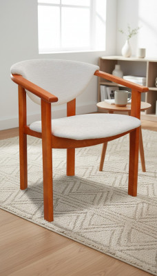 Siège de chaise rembourrée de design de luxe Chaises Chaise Lehn Bureau Salle à manger Bois massif K27 nouveau