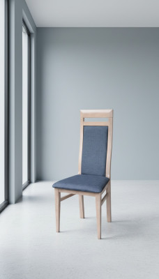 Conception de chaise rembourrée en bois Chaises Siège Lehn Bureau Bureau Salle à manger Luxe