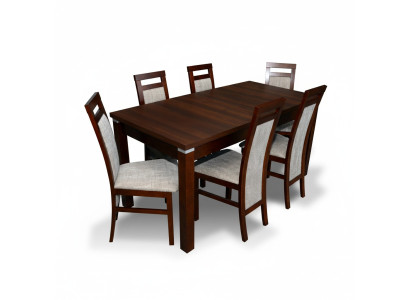 Ensemble de salle à manger de design Table à manger Suite Salle à manger Table Bois 6x Chaises Chaise