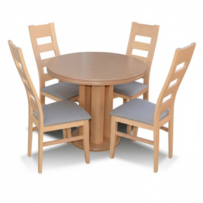Classique Rond Table Ronde Table en Bois Conception Salle à manger Tables 4 Chaises