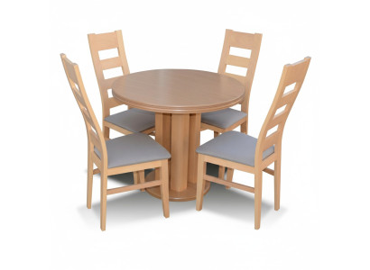 Classique Rond Table Ronde Table en Bois Conception Salle à manger Tables 4 Chaises